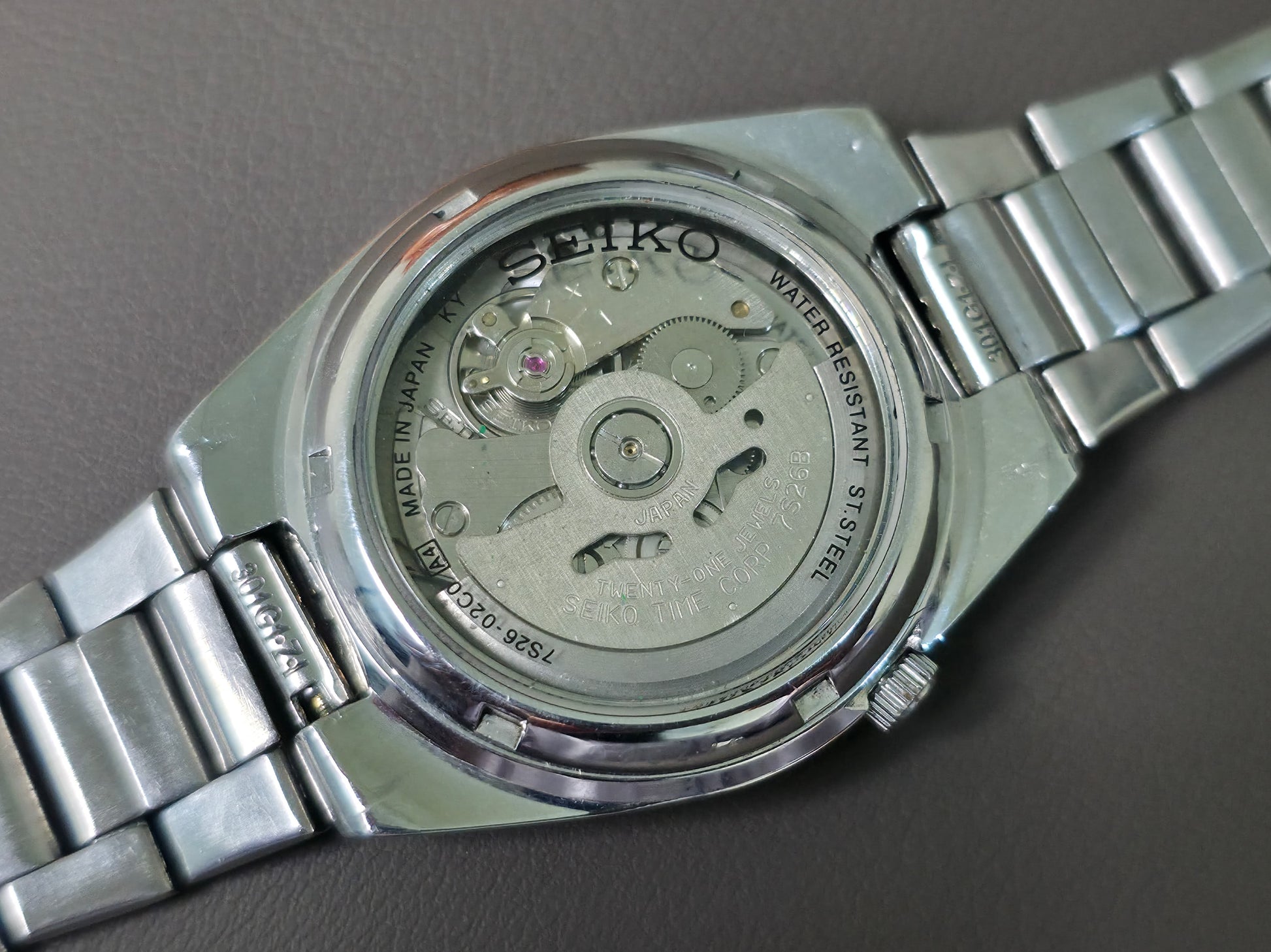 Seiko 5 Automatic 7S26-02C0 Railway Lume Dial 35mm Men's Watch, Perfect