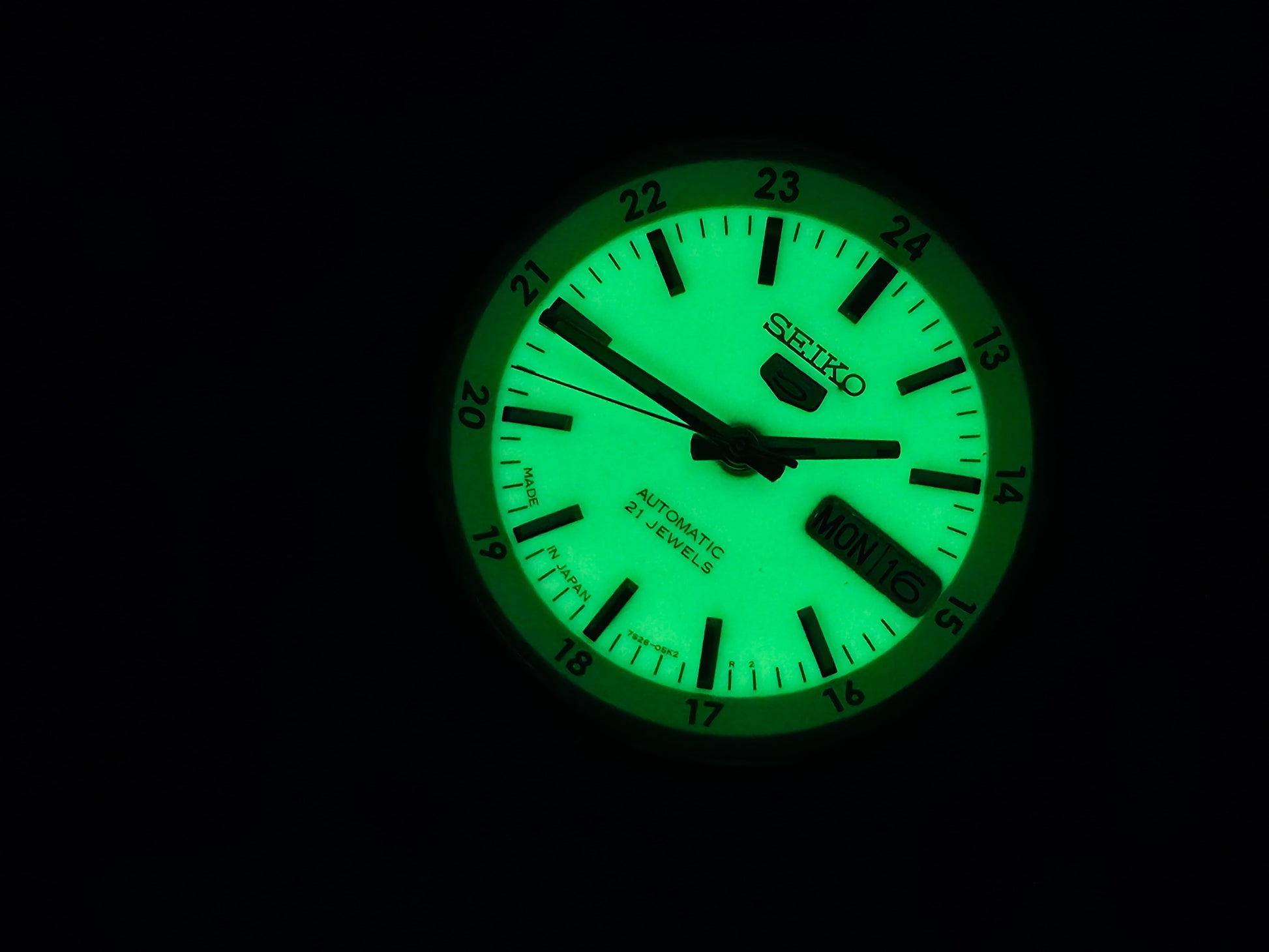 Seiko 5 Automatic 7S26-02C0 Railway Lume Dial 35mm Men's Watch